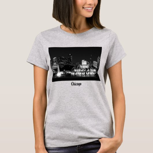 シカゴ グラントパーク グレースケール Tシャツ (正面)