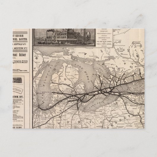 シカゴ・グランドトランク鉄道 ポストカード (正面)