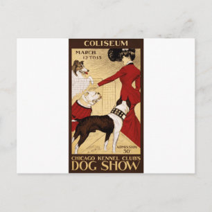 シカゴ・ケンネル・クラブの犬ショー広告のポスター ポストカード