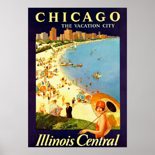 シカゴ~ザバケーションシティ~ヴィンテージトラベル ポスター (正面)