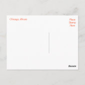 シカゴ・シアター、シカゴ・イリノイ旅行記 ポストカード (裏面)