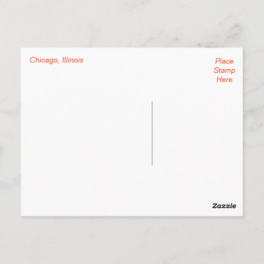 シカゴ・シアター、シカゴ・イリノイ旅行記 ポストカード (裏面)