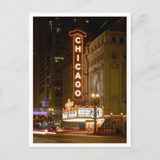 シカゴ・シアター、シカゴ・イリノイ旅行記 ポストカード (正面)