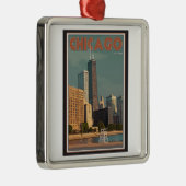 シカゴ-ジョンハンコックの中心 メタルオーナメント (右)