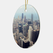 シカゴ,ジョン・ハンコックセンターとトランプタワー セラミックオーナメント (左)