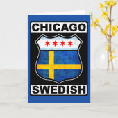 シカゴ・スウェーデンアメリカ人 カード (黄色い花)