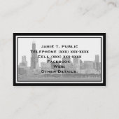 シカゴ・スカイラインがエッチング 名刺 (裏面)