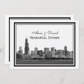 シカゴ・スカイラインがフレーム#2 Hリハーサルをエッチング 招待状 (正面/裏面)