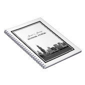 シカゴ・スカイラインが額縁結婚付き雑誌 ノートブック (右側)