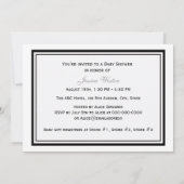 シカゴ・スカイラインが#2 Hベビーシャワーをエッチング 招待状 (裏面)