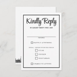 シカゴ・スカイラインの食の選択肢 出欠カード