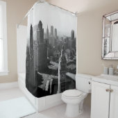 シカゴ・スカイライン1930の上面図の写真 シャワーカーテン (インサイチュ)