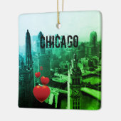 シカゴ・スカイライン1930の上面図の写真 セラミックオーナメント (左)