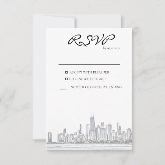 シカゴ・スカイライン・レスポンス・カード 出欠カード (正面)