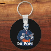 シカゴ・ダ・ポープおもしろい・ユーモア・カトリック キーホルダー (正面)