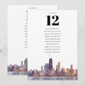 シカゴ テーブル番号 配置チャート 招待状 (正面/裏面)