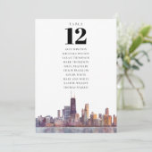 シカゴ テーブル番号 配置チャート 招待状 (スタンド正面)