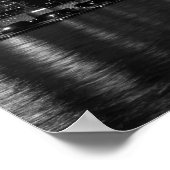 シカゴ・ナイト・シティスケープ・グレースケールポスター ポスター (角)