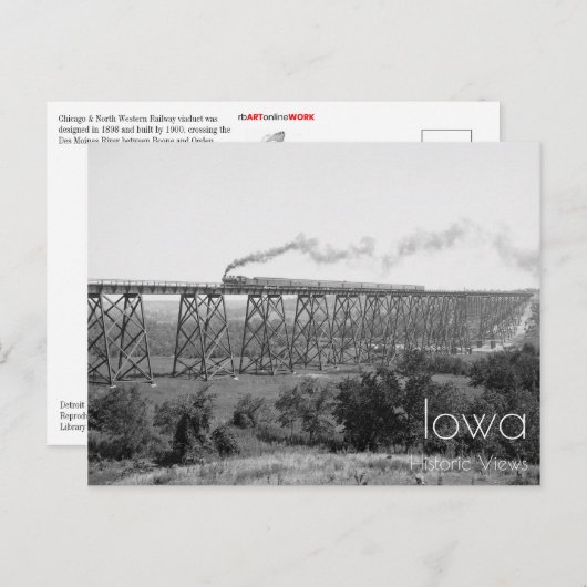 シカゴ&ノースウェスタン・レイルウェイバイアダクト ポストカード (正面/裏面)