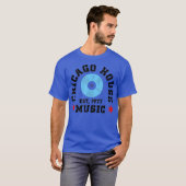 シカゴ・ハウスミュージック 1977 EDM DJ ビニール Tシャツ (正面フル)