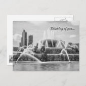 『シカゴ・バッキンガム・グ考えるレースケール』 ポストカード (正面/裏面)