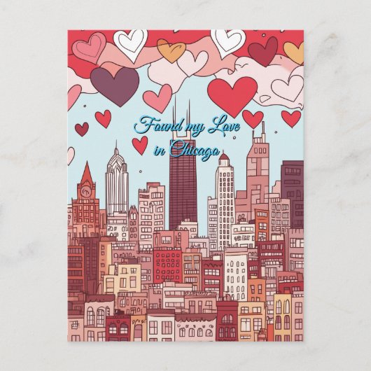 シカゴ・バレンタイン・デーに恋を見つけた ポストカード (正面)