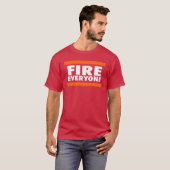 シカゴ フットボール おもしろ Tシャツ FIRE EVERYONE fami (正面フル)