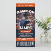 シカゴ フットボール チケット 誕生日 招待状 (スタンド正面)