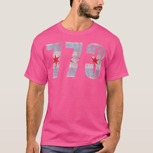 シカゴ フラッグ 773 Tシャツ (正面)
