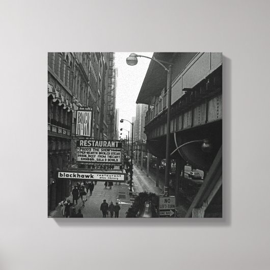 シカゴ・ブラックホーク・レストラン1960の写真 キャンバスプリント (正面)