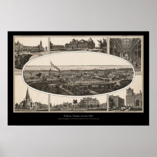 シカゴ、プルマンのまわりに(1880) ポスター