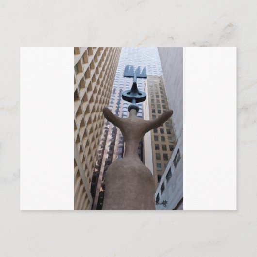 シカゴ・ミロ彫刻 ポストカード (正面)