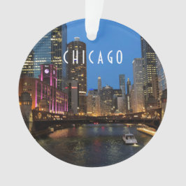 シカゴ・リバー・アット・ナイト オーナメント
