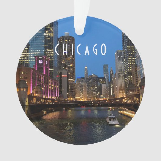 シカゴ・リバー・アット・ナイト オーナメント (正面)