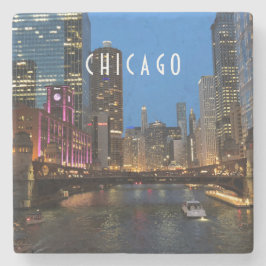 シカゴ・リバー・アット・ナイト ストーンコースター
