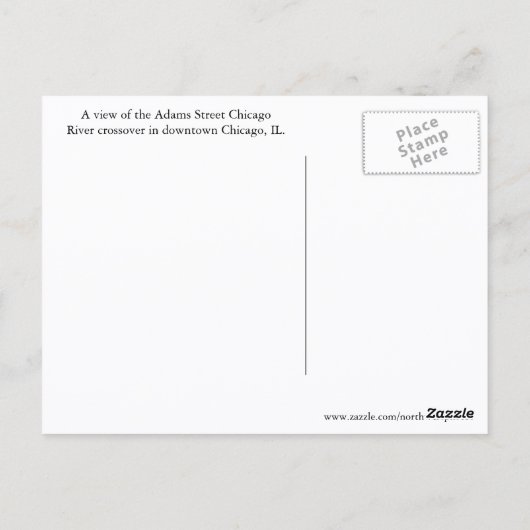 シカゴ・リバー・ウォークの旅行写真 ポストカード (裏面)