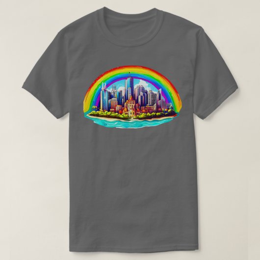 シカゴ レインボー Tシャツ (デザイン正面)