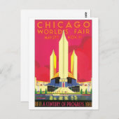 シカゴ・ワールド・フェア1933年 ポストカード (正面/裏面)