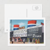 シカゴ・ワールド・フェア1933通り・オブ・パリヴィンテージ ポストカード (正面/裏面)