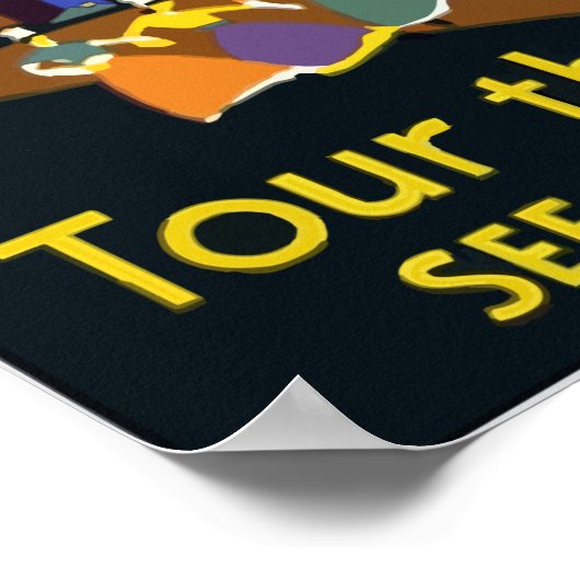 シカゴ・ワールド・フェア1934ヴィンテージ旅行ポスター ポスター (角)