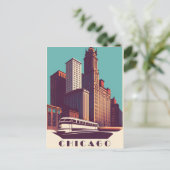 シカゴ、公共交通機関、旅行 ポストカード (スタンド正面)