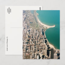 シカゴ、病気。航空写真はがき