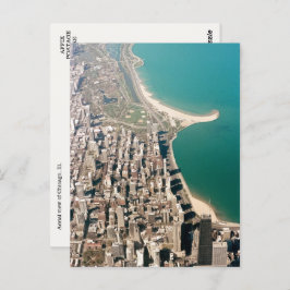 シカゴ、病気。航空写真はがき ポストカード