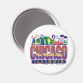 シカゴ・紙吹雪 マグネット (正面/裏面)