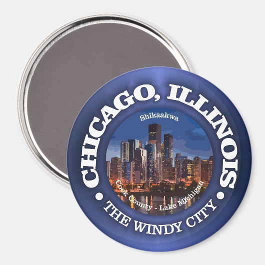 シカゴ（都市） マグネット (正面/裏面)