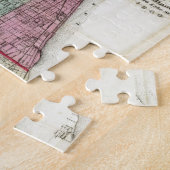 シカゴ(1869年)のヴィンテージの地図 ジグソーパズル (側面)