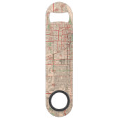 シカゴ- 1893年のヴィンテージの古い地図 スピード栓抜き (裏面)