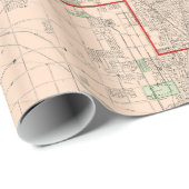 シカゴ- 1893年のヴィンテージの古い地図 ラッピングペーパー (ロールコーナー)