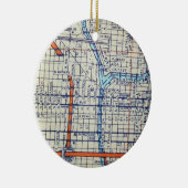 シカゴ、ILのヴィンテージの地図 セラミックオーナメント (右)