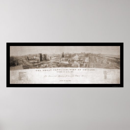 シカゴ、IL火災写真1871 ポスター (正面)